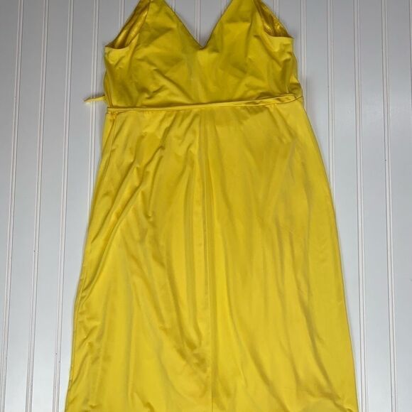 Bcbgeneration Lemonade Ruched Surplice Wrap Dress Size S Nwt - Picture 10 of 12